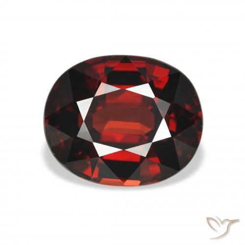4.56ct Natural Vermelho escuro Granada Almandina, oval, VVS