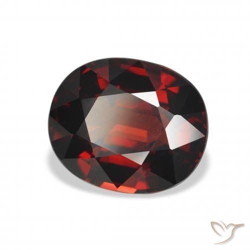 Granada Almandina Vermelho escuro Natural 4.56ct, oval, VVS