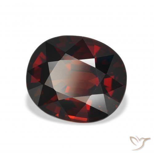 Granada Almandina vermelho escuro Natural 5.15ct, oval, VVS