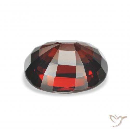 Granada Almandina vermelho escuro Natural 5.15ct, oval, VVS