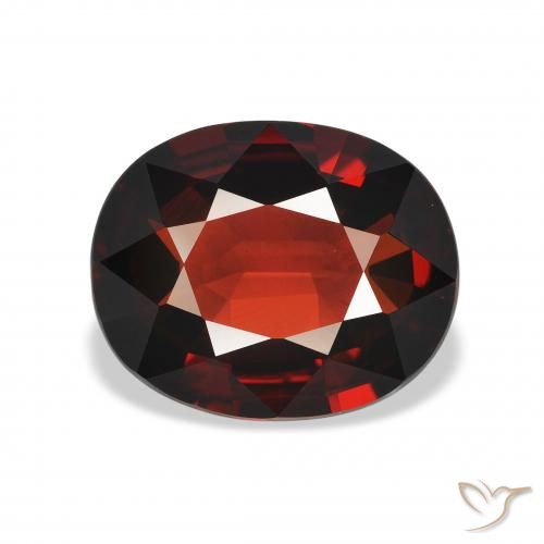 3.83ct Natural Vermelho escuro Granada Almandina, oval, VVS