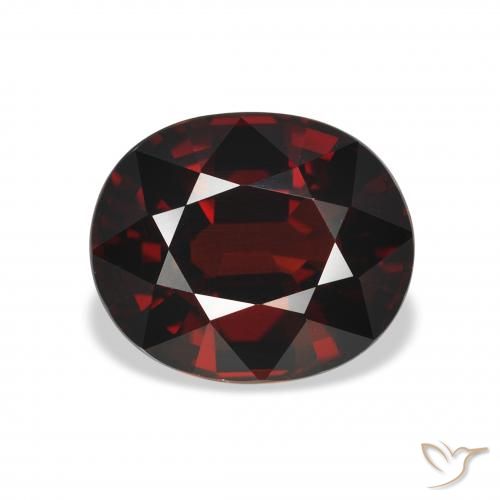 4.80ct Natural vermelho escuro Granada Almandina, oval, VVS