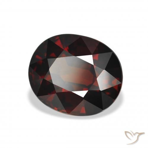 Granada Almandina vermelho escuro Natural 4.80ct, oval, VVS