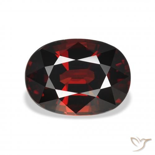 4.54ct Natural vermelho escuro Granada Almandina, oval, VVS