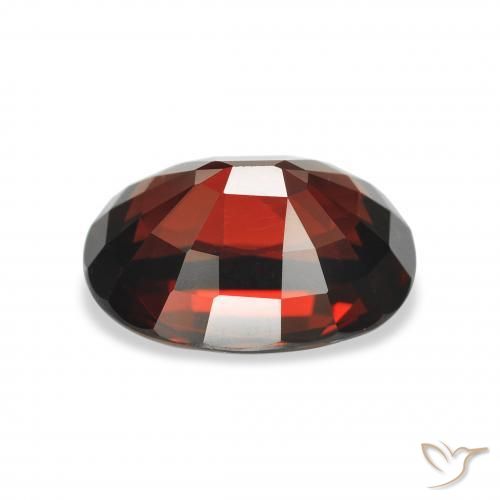 Granada Almandina vermelho escuro Natural 4.54ct, oval, VVS