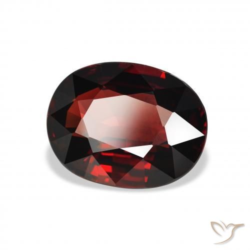 Granada Almandina Vermelho escuro Natural 4.59ct, oval, VVS