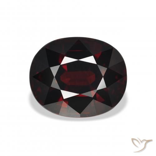 6.72ct Natural vermelho escuro Granada Almandina, oval, VVS