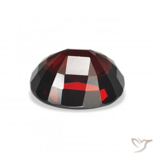 Granada Almandina vermelho escuro Natural 6.72ct, oval, VVS