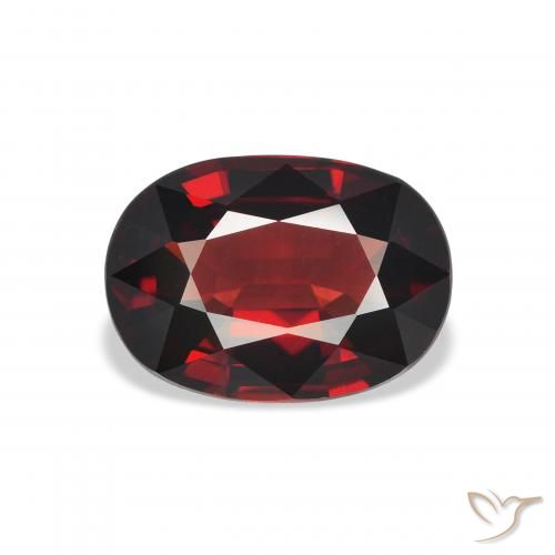 4.02ct Natural Vermelho escuro Granada Almandina, oval, VVS