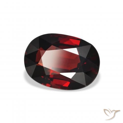 Granada Almandina Vermelho escuro Natural 4.02ct, oval, VVS