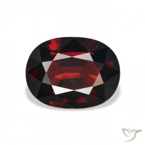 5.35ct Natural Vermelho escuro Granada Almandina, oval, VVS-VS
