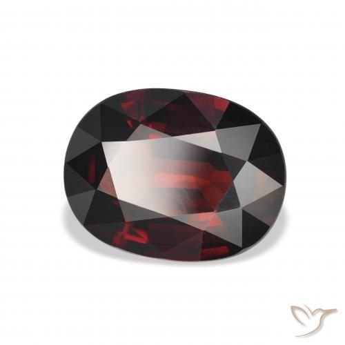 Granada Almandina Vermelho escuro Natural 5.35ct, oval, VVS-VS