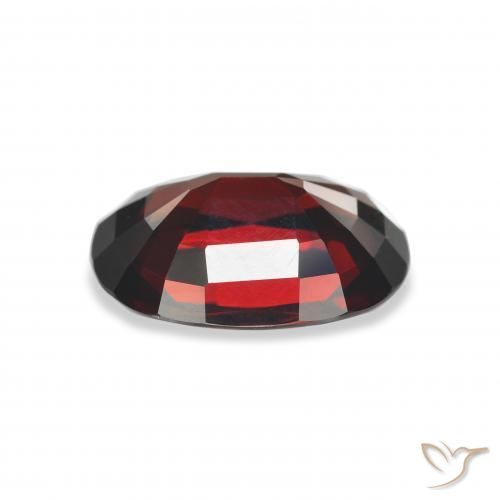 Granada Almandina Vermelho escuro Natural 5.35ct, oval, VVS-VS