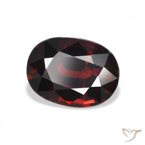 Granada Almandina vermelho escuro Natural 5.80ct, oval, VVS