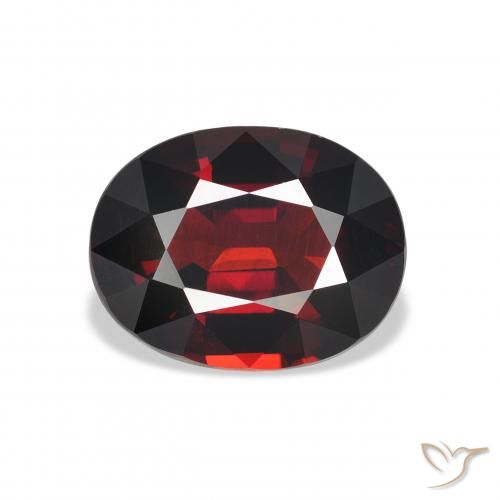 5.34ct Natural Vermelho escuro Granada Almandina, oval, VVS