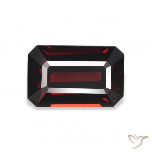 6.03ct Natural Vermelho escuro Granada Almandina, Corte Esmeralda, VVS