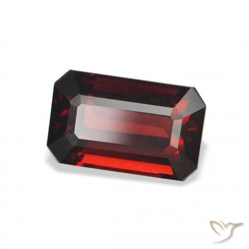 Granada Almandina Vermelho escuro Natural 3.58ct, Corte Octógono / Esmeralda, VVS