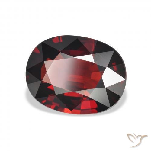 Granada Almandina vermelho escuro Natural 7.05ct, oval, VVS