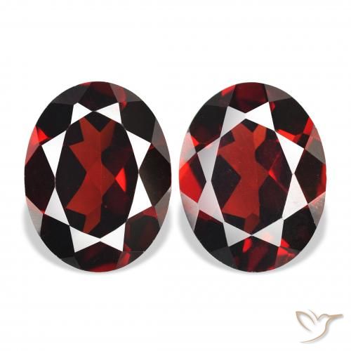 4.43ctw Natural Vermelho escuro Granada Almandina, oval, VS
