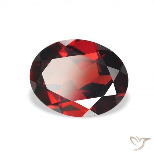 Granada Almandina Vermelho escuro Natural 1.94ct, oval, VVS-VS