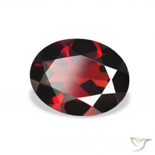 Granada Almandina Vermelho escuro Natural 2.01ct, oval, VVS-VS