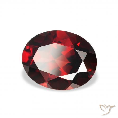 Granada Almandina Vermelho Sangue Profundo Natural 2.29ct, oval, VVS-VS