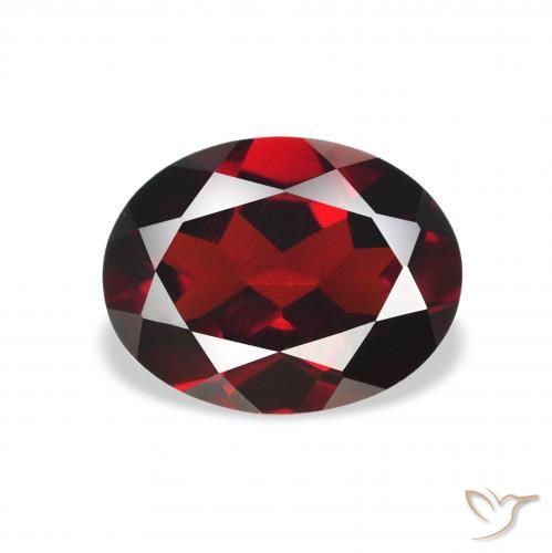 2.03ct Natural Vermelho escuro Granada Almandina, oval, VVS-VS