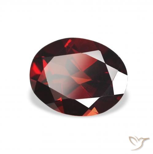 Granada Almandina Vermelho escuro Natural 2.20ct, oval, VVS-VS