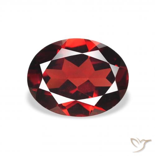 2.00ct Natural Deep Red Almandine Garnet, Oval, VVS-VS