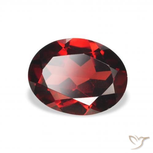 Granada Almandina Vermelho escuro Natural 2.00ct, oval, VVS-VS