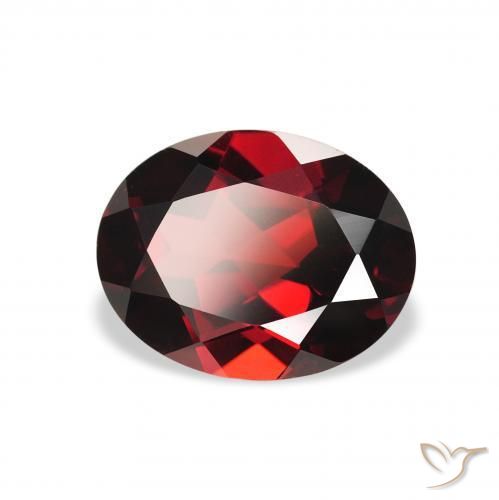 Granada Almandina Vermelho escuro Natural 2.34ct, oval, VS