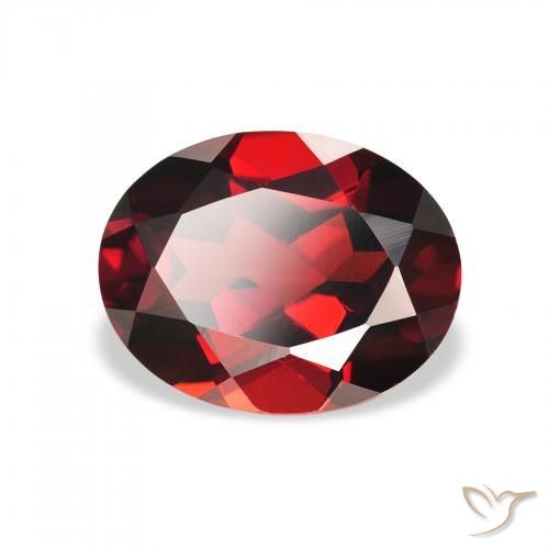 Granada Almandina Vermelho escuro Natural 2.25ct, oval, VS