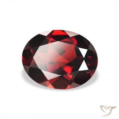 Granada Almandina Vermelho escuro Natural 2.24ct, oval, VS