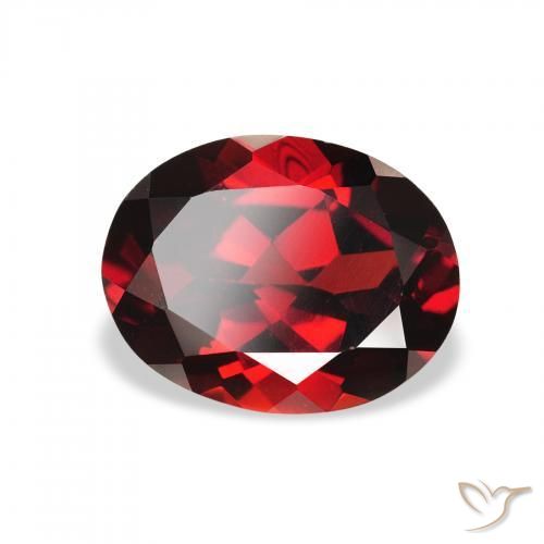 Granada Almandina Vermelho escuro Natural 2.14ct, oval, VS