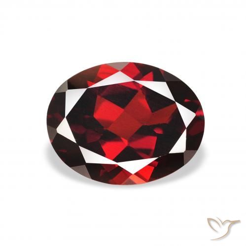 2.12ct Natural Vermelho escuro Granada Almandina, oval, VS