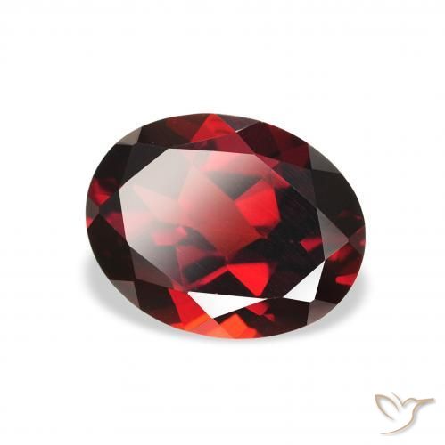 Granada Almandina Vermelho escuro Natural 2.12ct, oval, VS