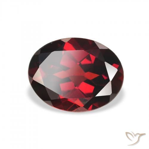 Granada Almandina Vermelho escuro Natural 2.13ct, oval, VS