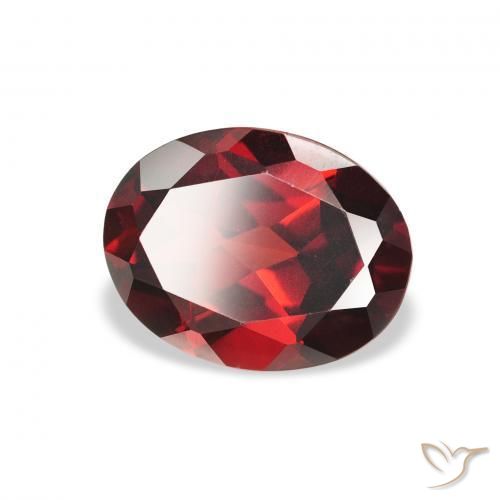 Granada Almandina Vermelho escuro Natural 2.07ct, oval, VS
