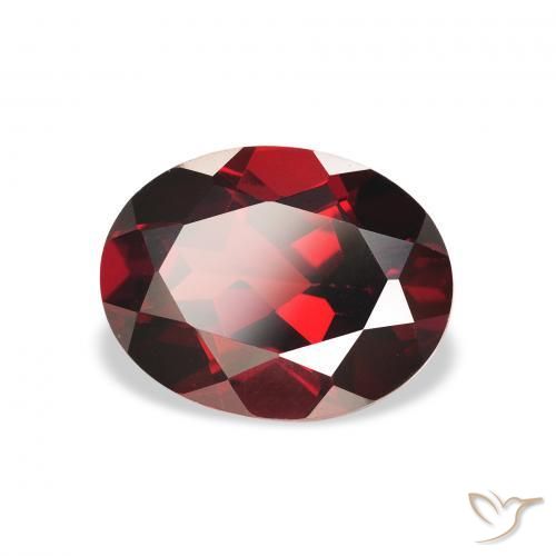 Granada Almandina Vermelho escuro Natural 2.45ct, oval, VS