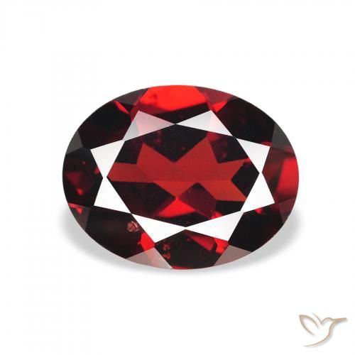 2.14ct Natural Vermelho escuro Granada Almandina, oval, VS