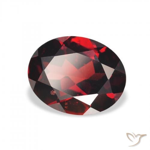 Granada Almandina Vermelho escuro Natural 2.14ct, oval, VS