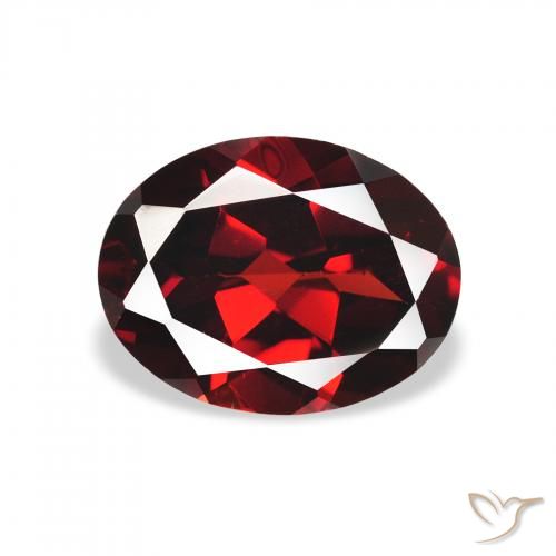 1.96ct Natural Vermelho escuro Granada Almandina, oval, VS