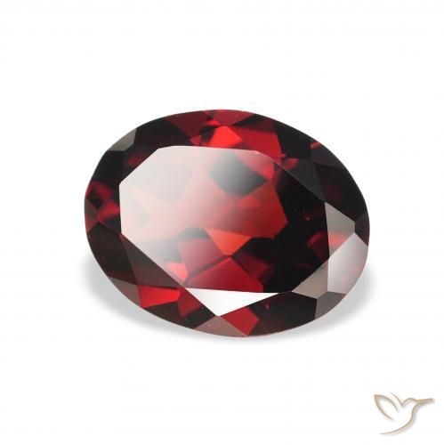 Granada Almandina Vermelho escuro Natural 2.16ct, oval, VS