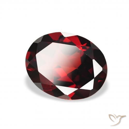 Granada Almandina Vermelho escuro Natural 2.24ct, oval, VS