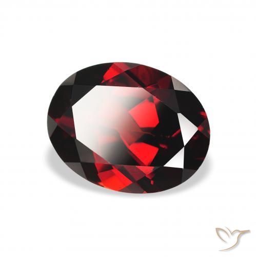 Granada Almandina Vermelho escuro Natural 2.30ct, oval, VS