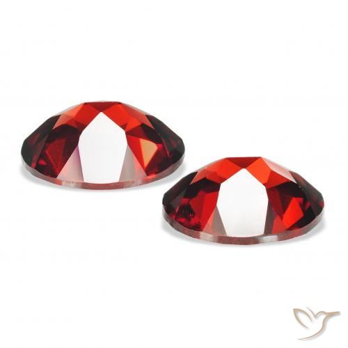 Pedras preciosas de Granada Almandina Vermelho Sangue Profundo natural de 4.23 ct, oval, VVS-VS
