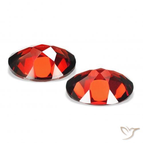 Pedras preciosas de Granada Almandina Vermelho Sangue Profundo natural de 3.94 ct, oval, VVS-VS