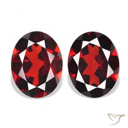 4.46ctw Natural Vermelho escuro Granada Almandina, oval, VS