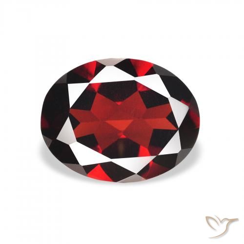 1.90ct Natural Vermelho escuro Granada Almandina, oval, VVS-VS