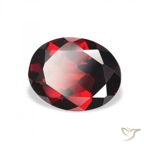 Granada Almandina Vermelho escuro Natural 1.90ct, oval, VVS-VS